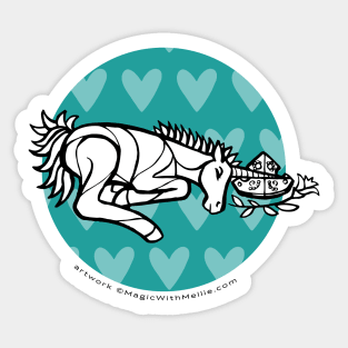 Sleeping Unicorn — Inktober Unicorn illustration series Sticker